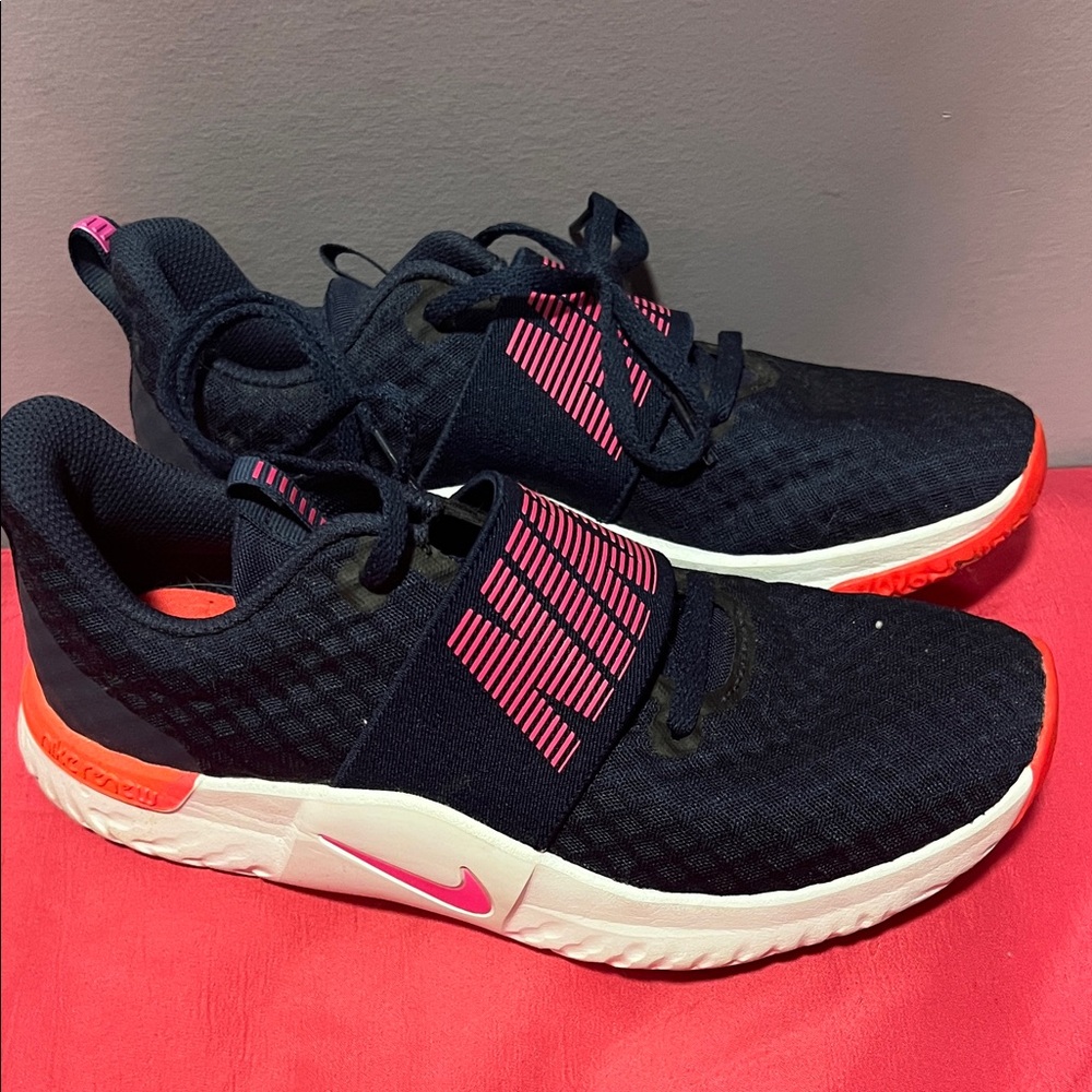 Nike Kids Black and Pink Sneakers